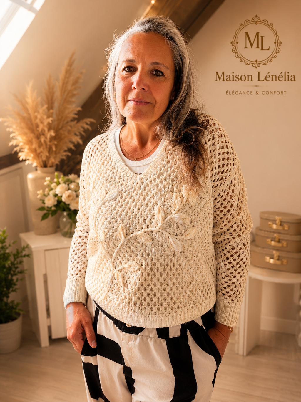 Le pull ajouré bohème chic 🤍✨