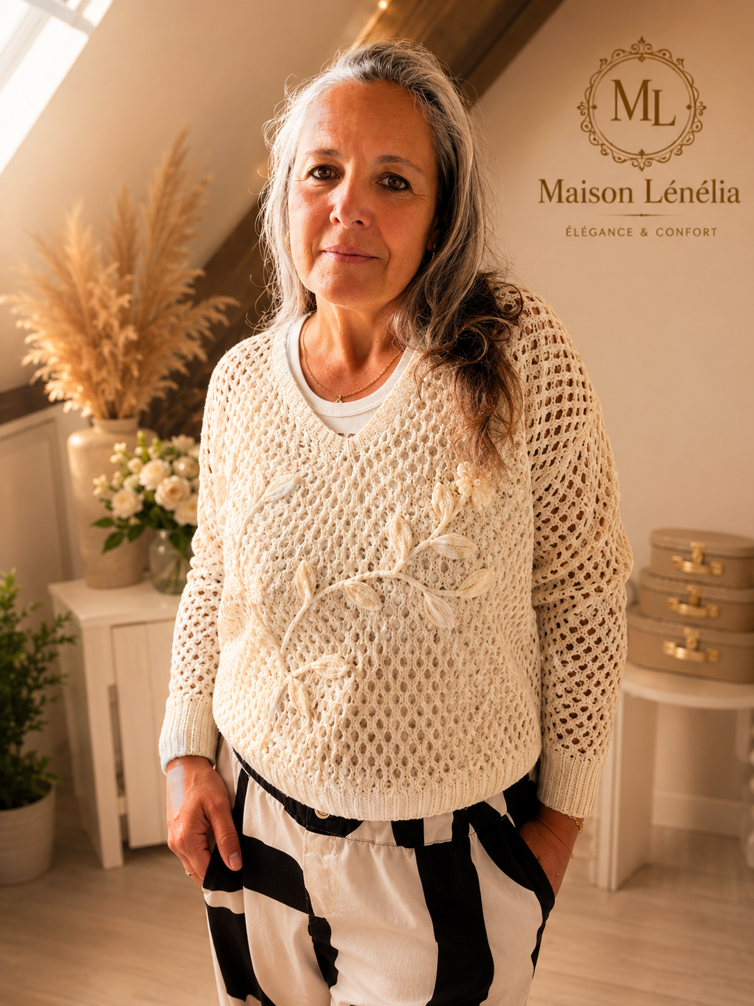 Le pull ajouré bohème chic 🤍✨