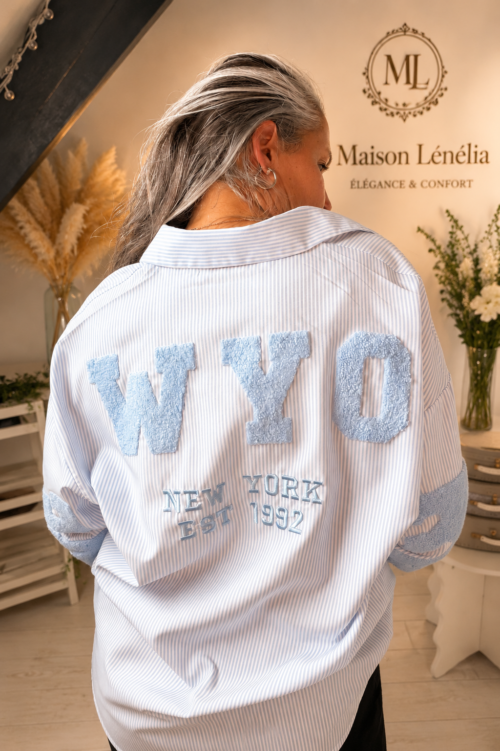 💙 Chemise Oversize Rayée "NEW YORK"