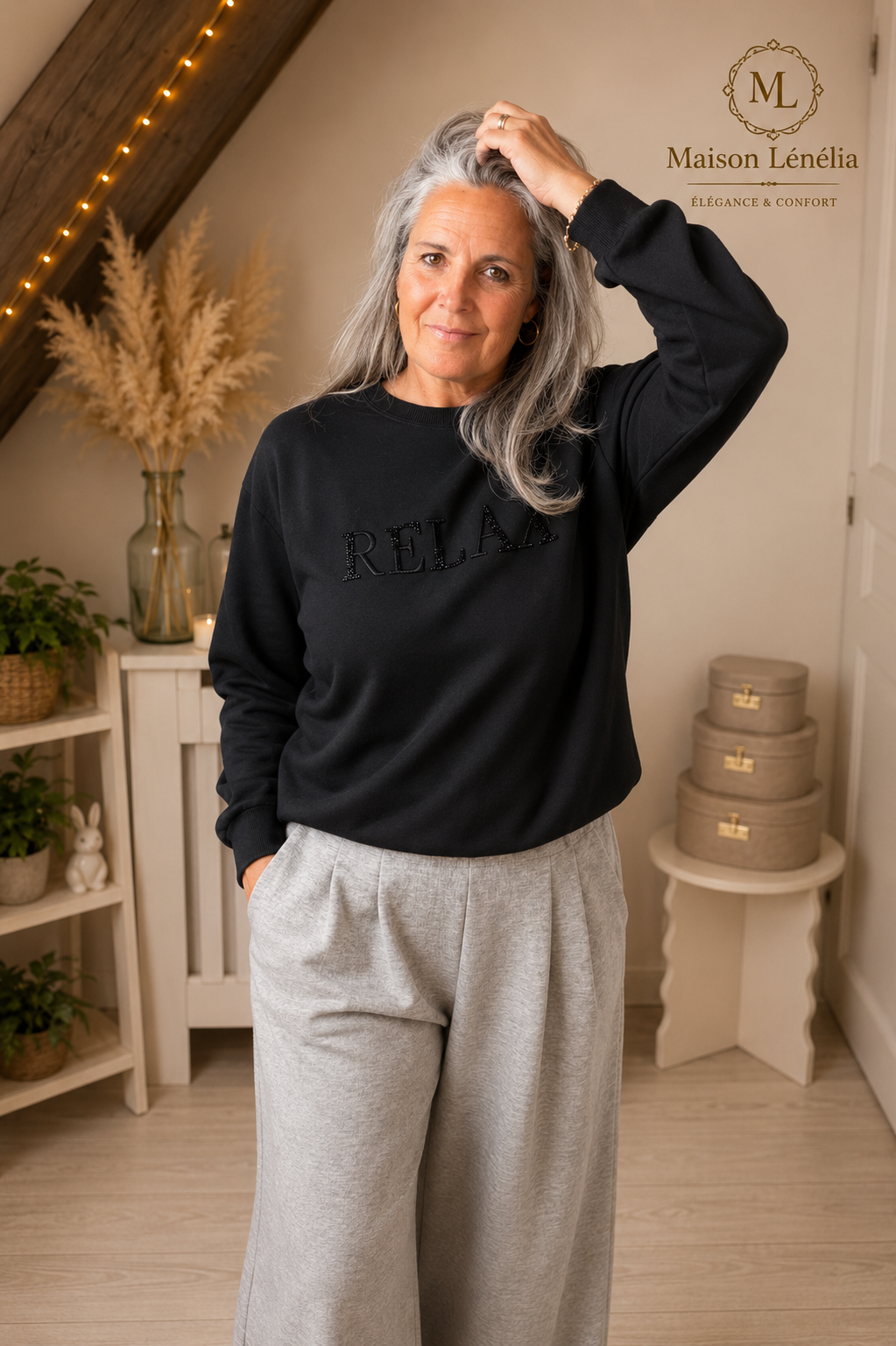 🖤🤍 Sweat RELAX – confort & style casual  Existe en 2 coloris