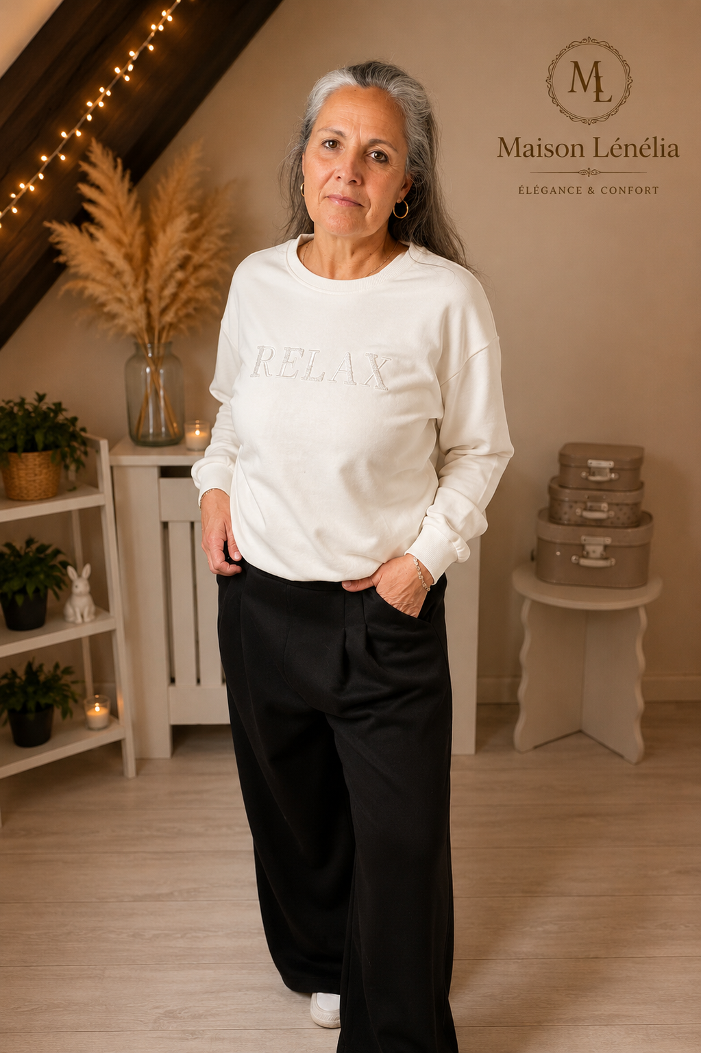 🖤🤍 Sweat RELAX – confort & style casual  Existe en 2 coloris