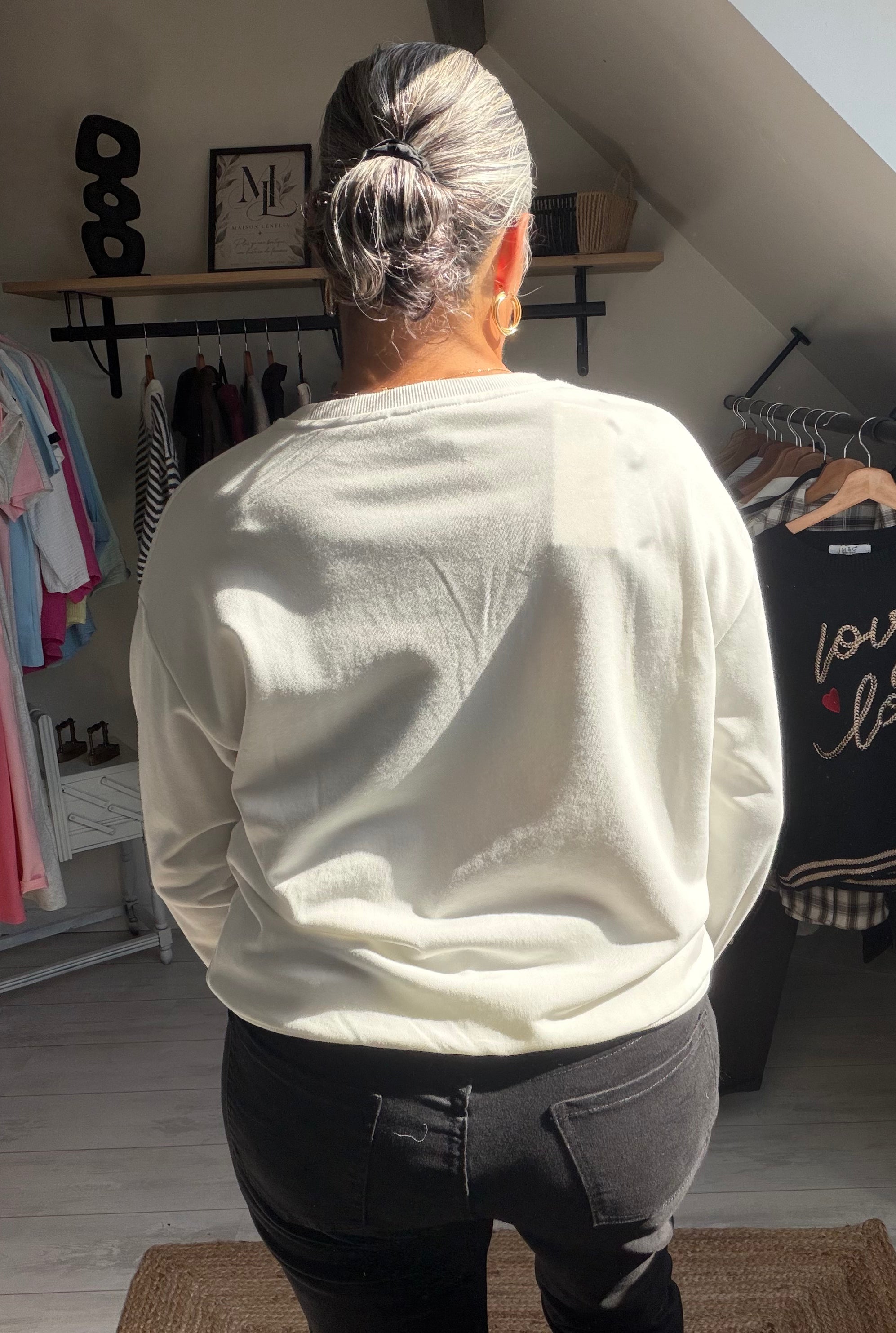 🖤🤍 Sweat RELAX – confort & style casual  Existe en 2 coloris
