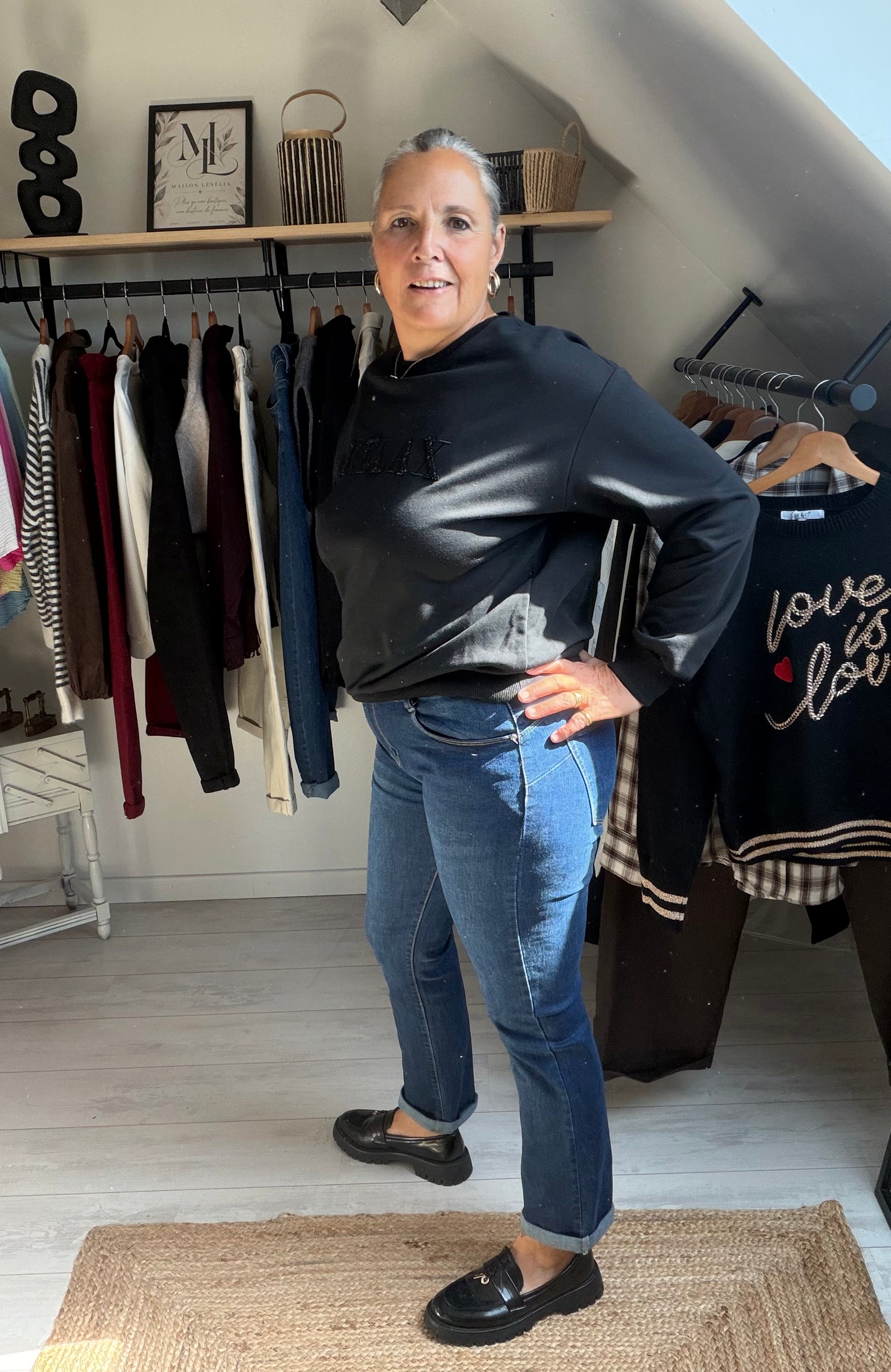 🖤🤍 Sweat RELAX – confort & style casual  Existe en 2 coloris