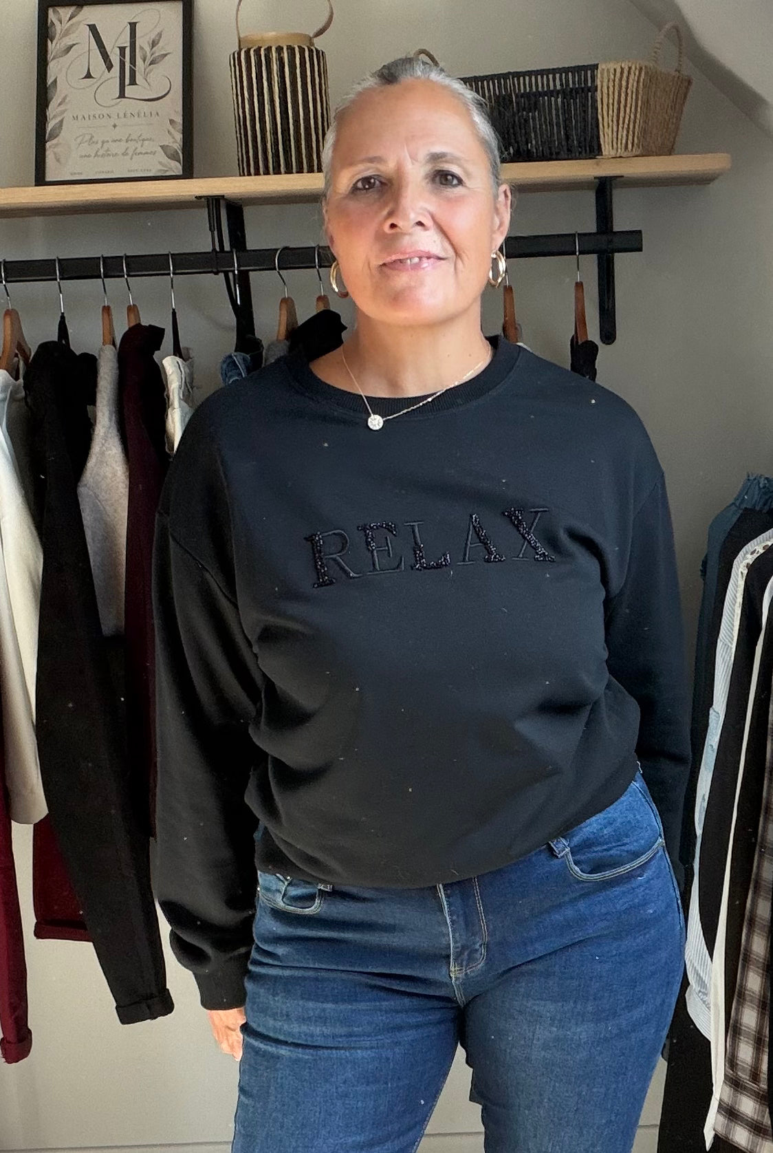 🖤🤍 Sweat RELAX – confort & style casual  Existe en 2 coloris