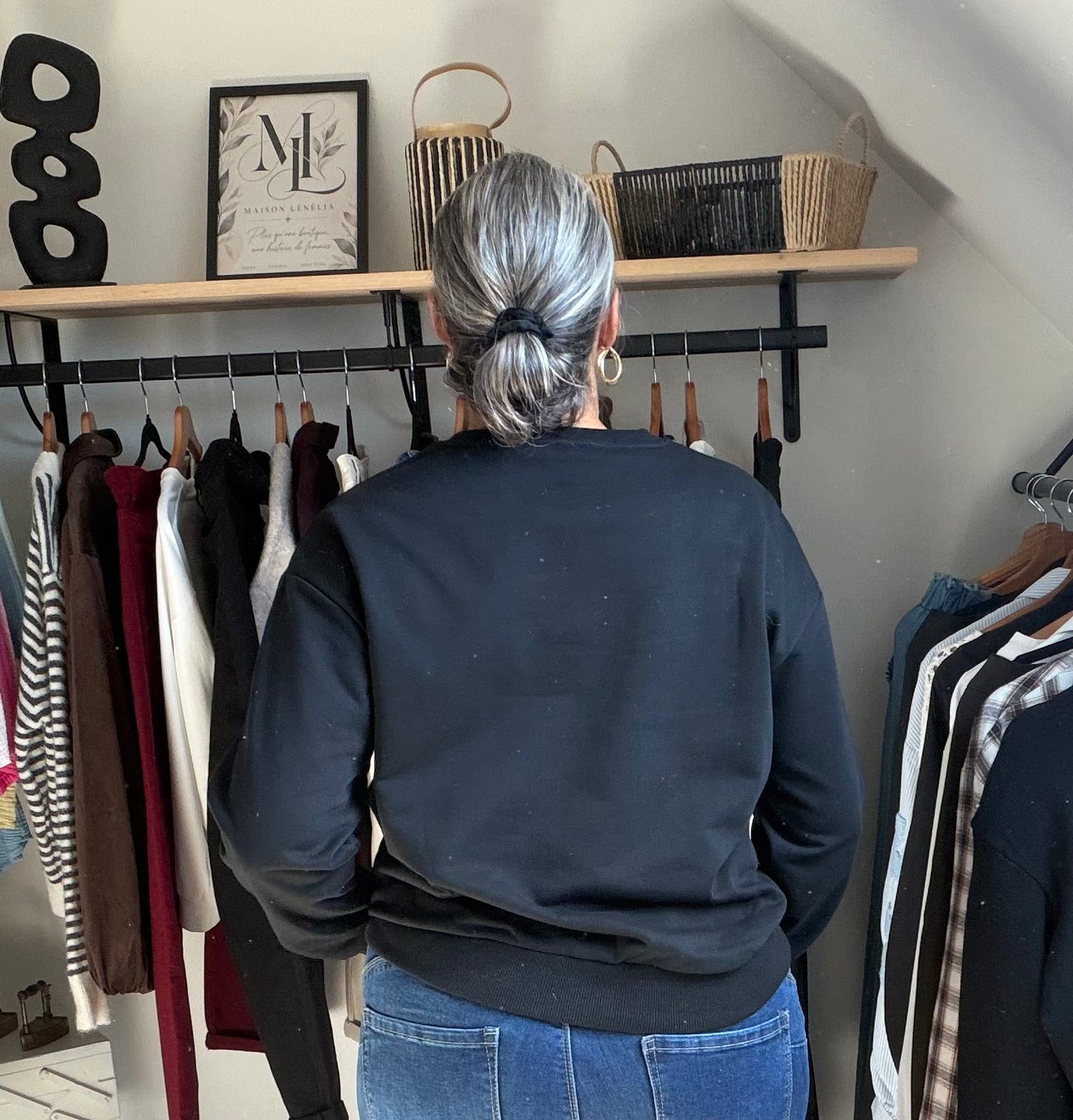 🖤🤍 Sweat RELAX – confort & style casual  Existe en 2 coloris