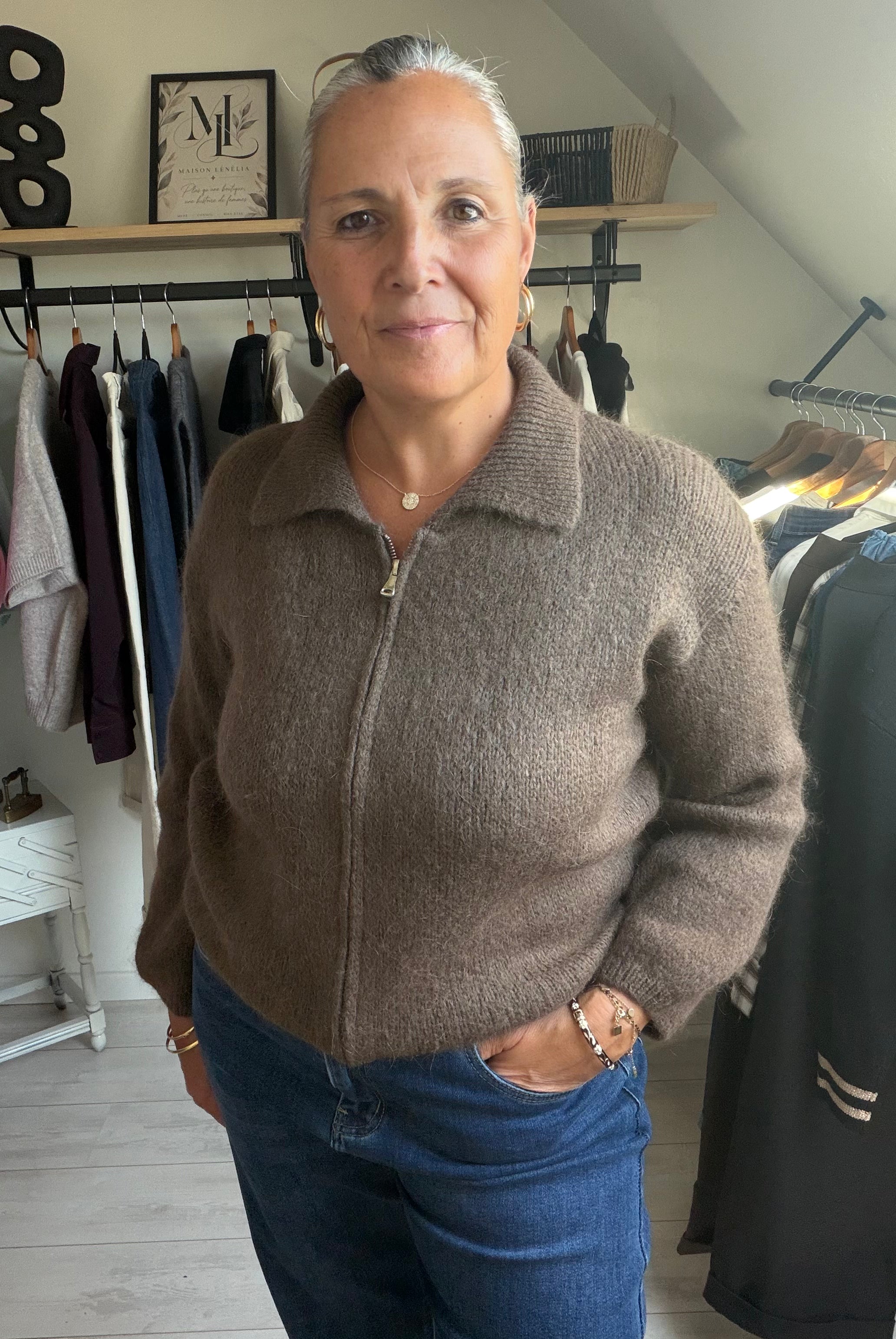 Gilet Alba – Chocolat