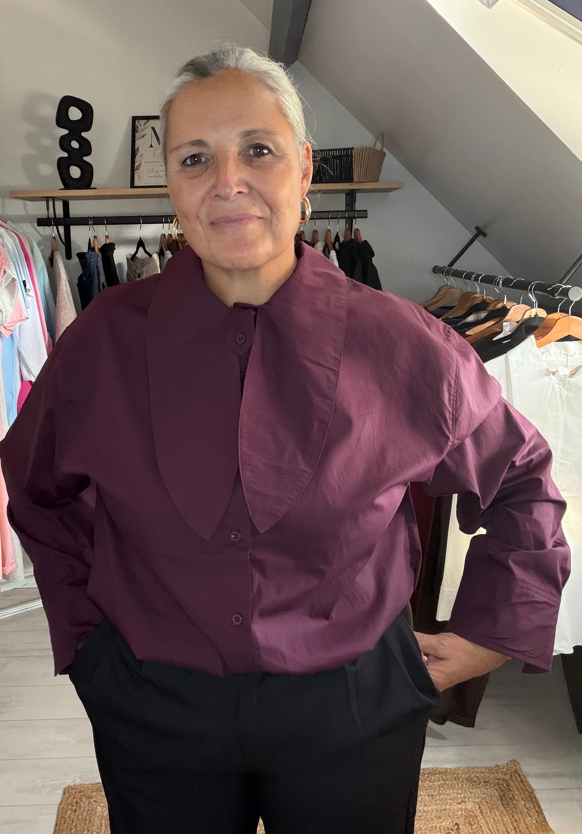 Chemise Parisienne Oversize à col noué