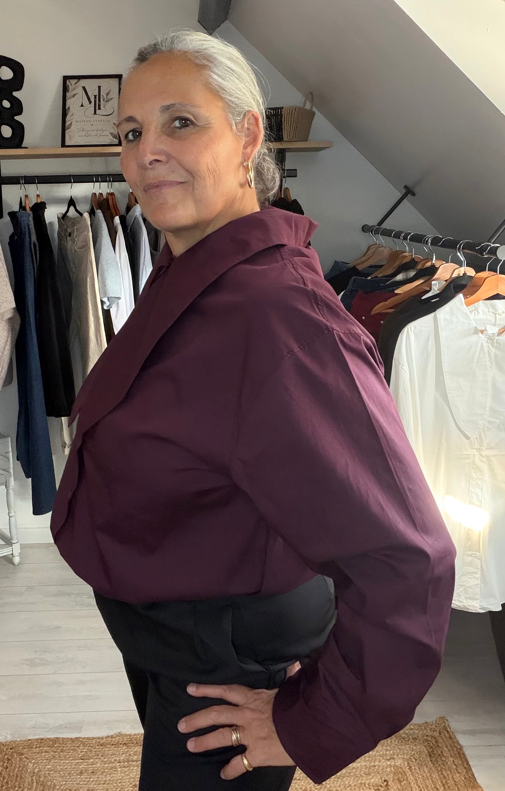 Chemise Parisienne Oversize à col noué