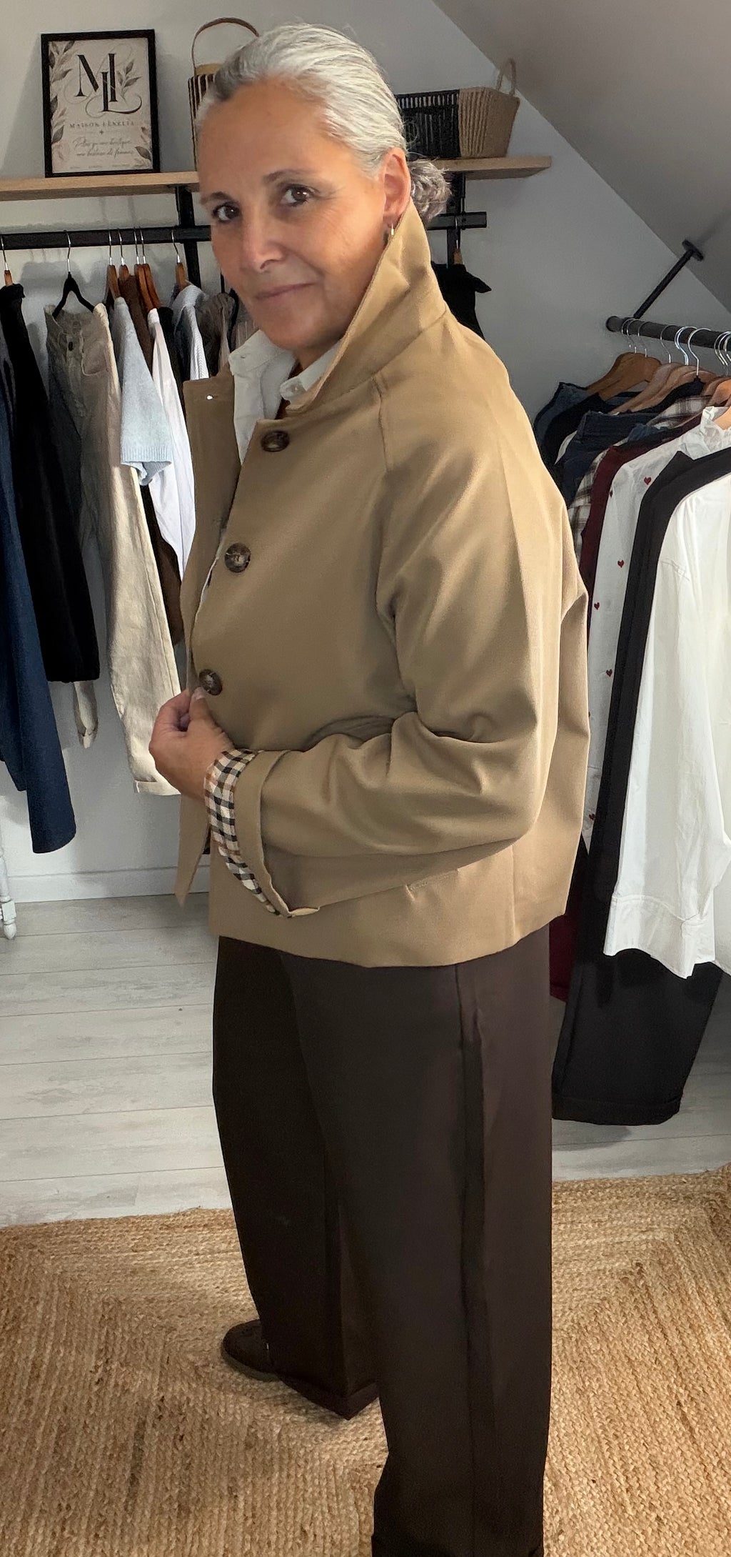 Veste courte Gabrielle - Camel ou Noir