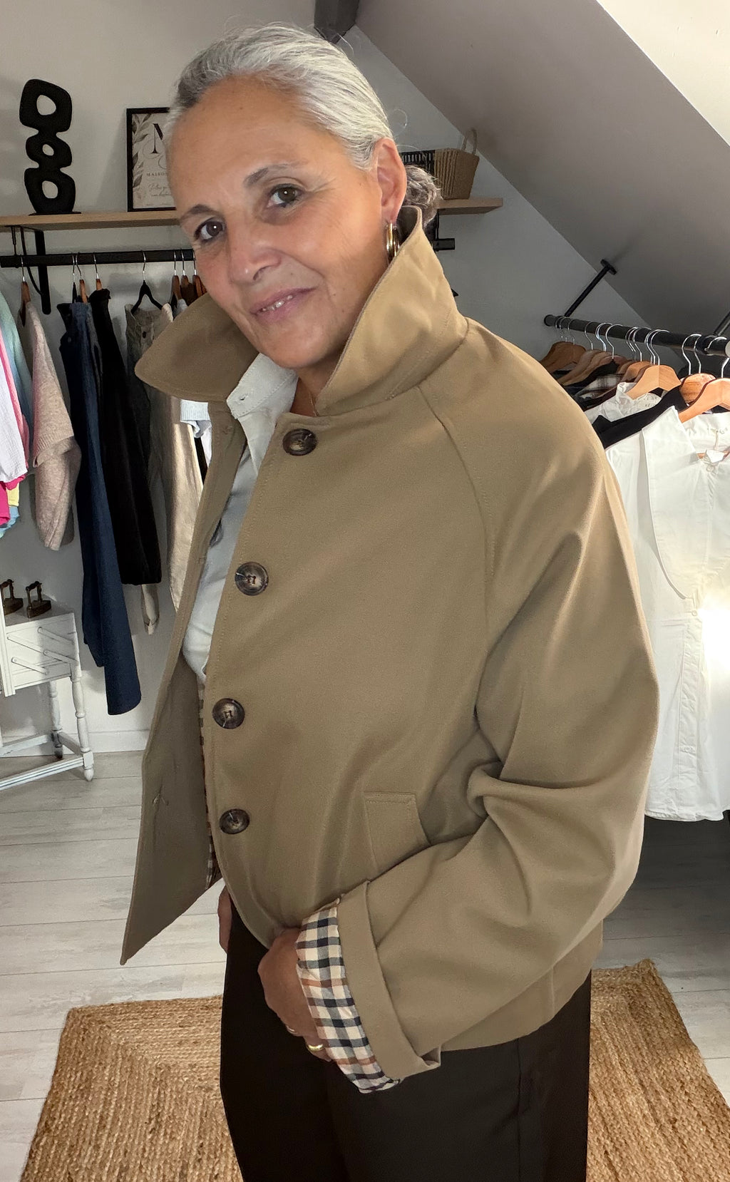 Veste courte Gabrielle - Camel ou Noir