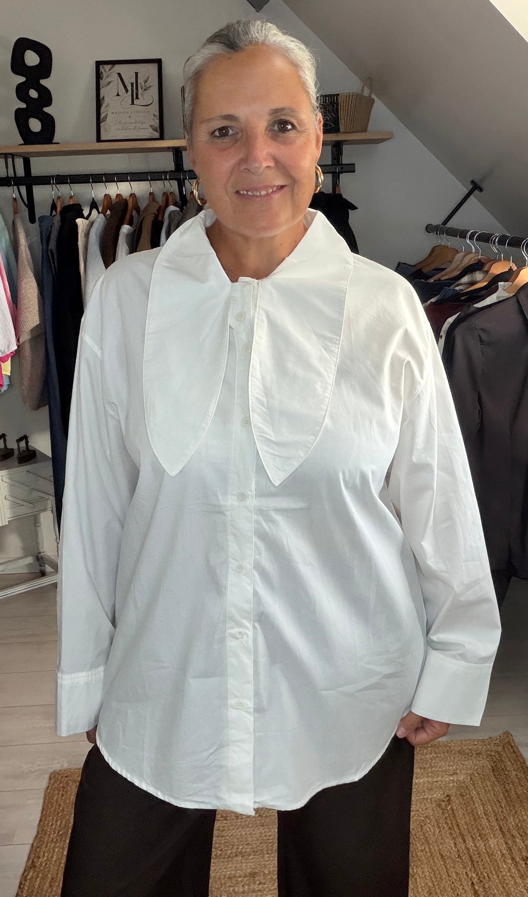 Chemise Parisienne Oversize à col noué