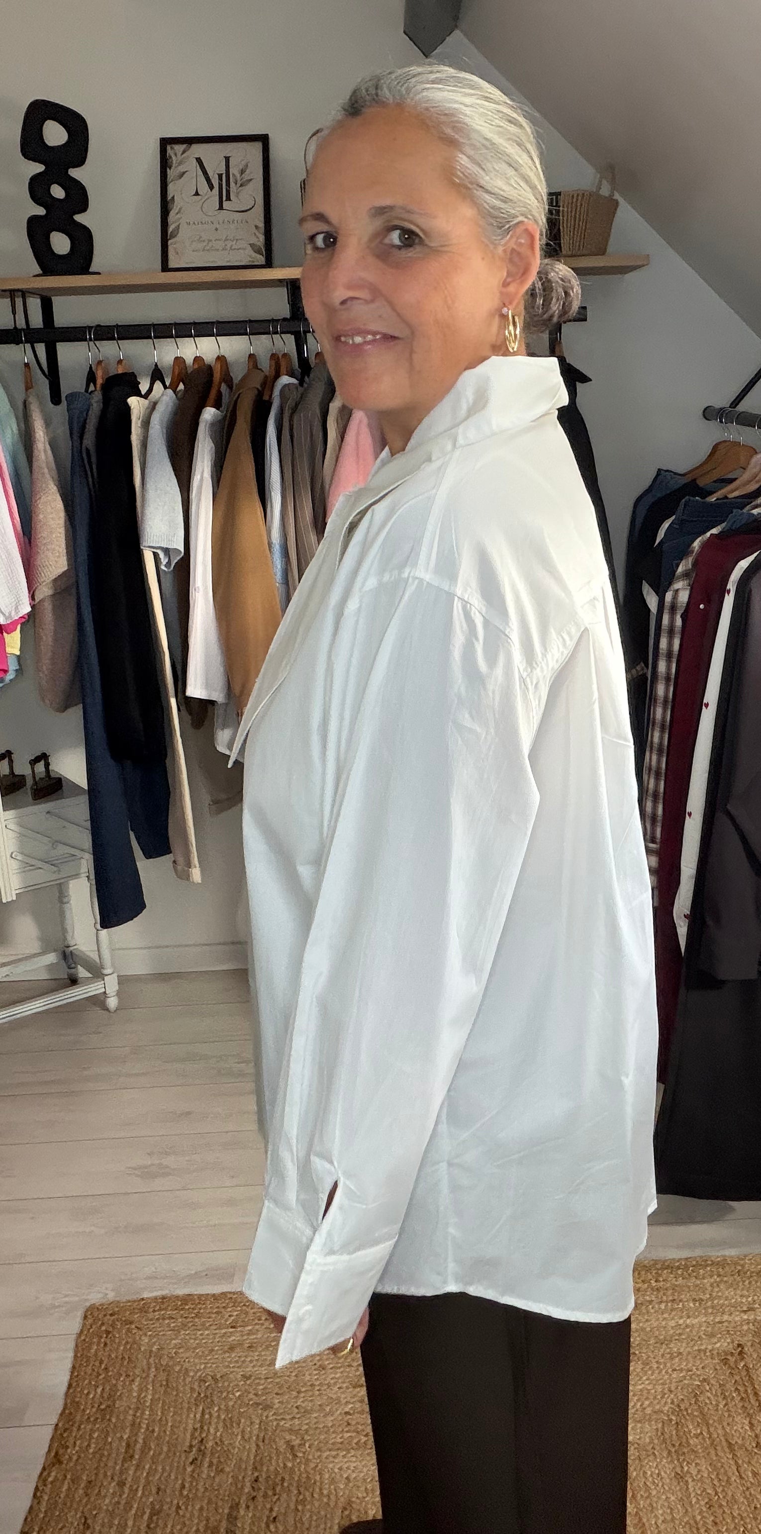 Chemise Parisienne Oversize à col noué