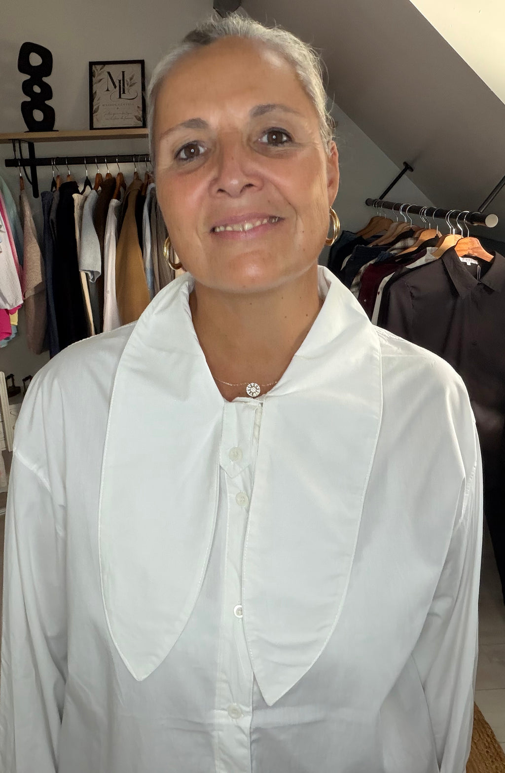 Chemise Parisienne Oversize à col noué