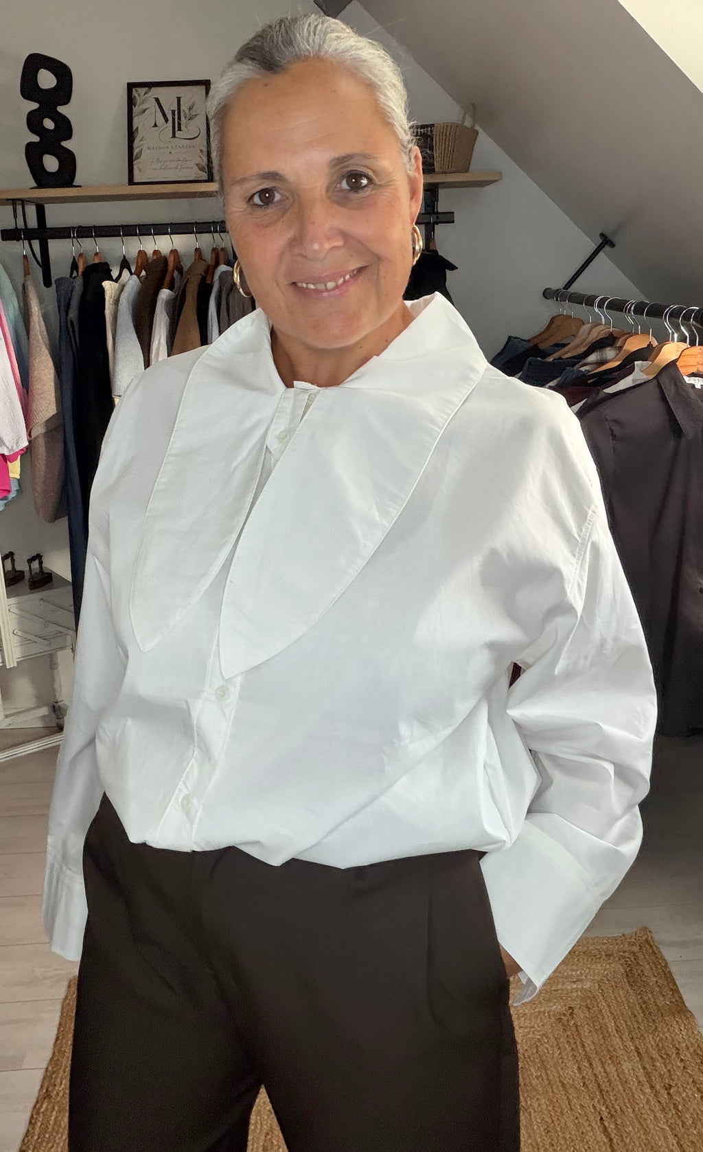 Chemise Parisienne Oversize à col noué