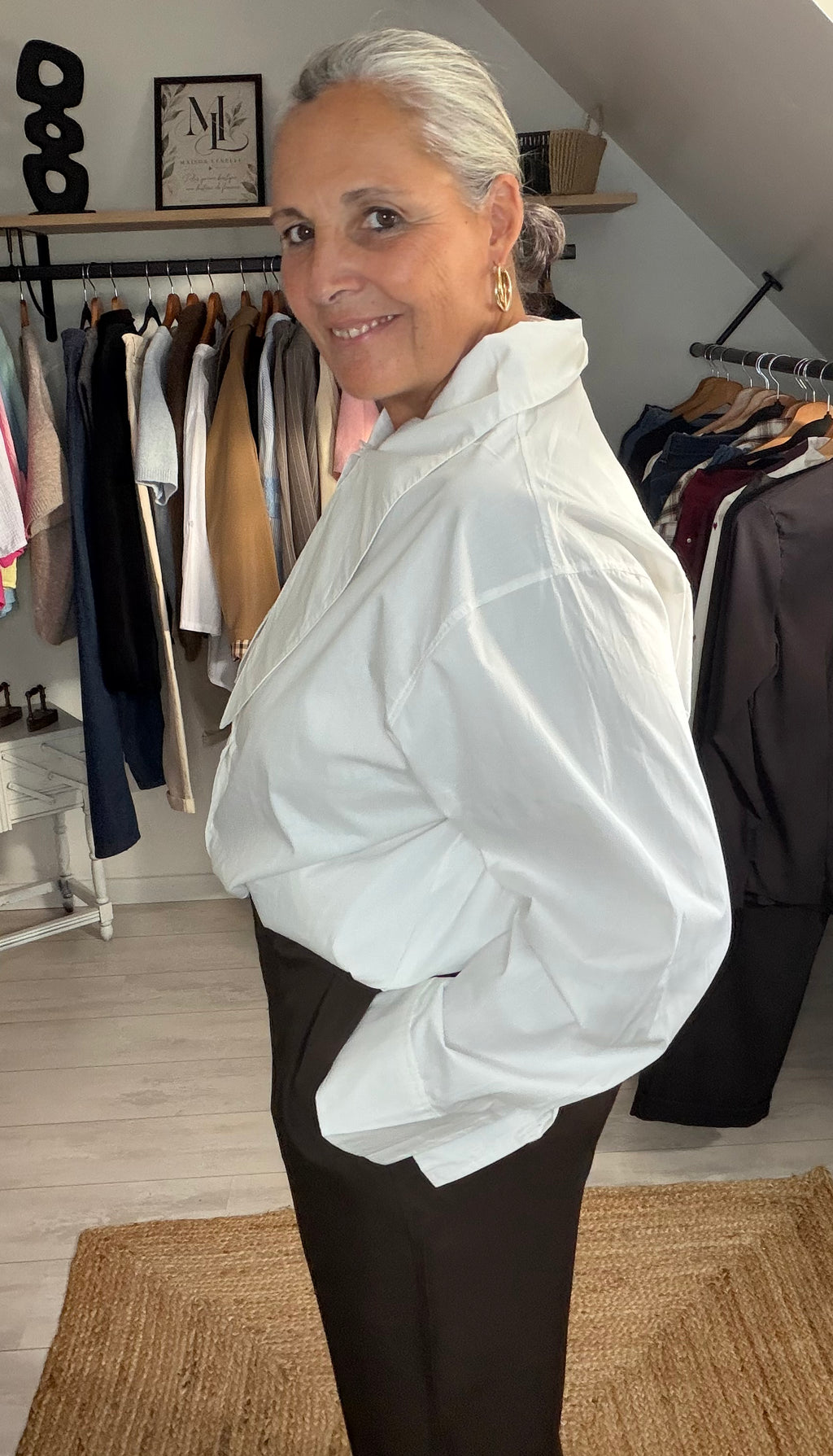 Chemise Parisienne Oversize à col noué
