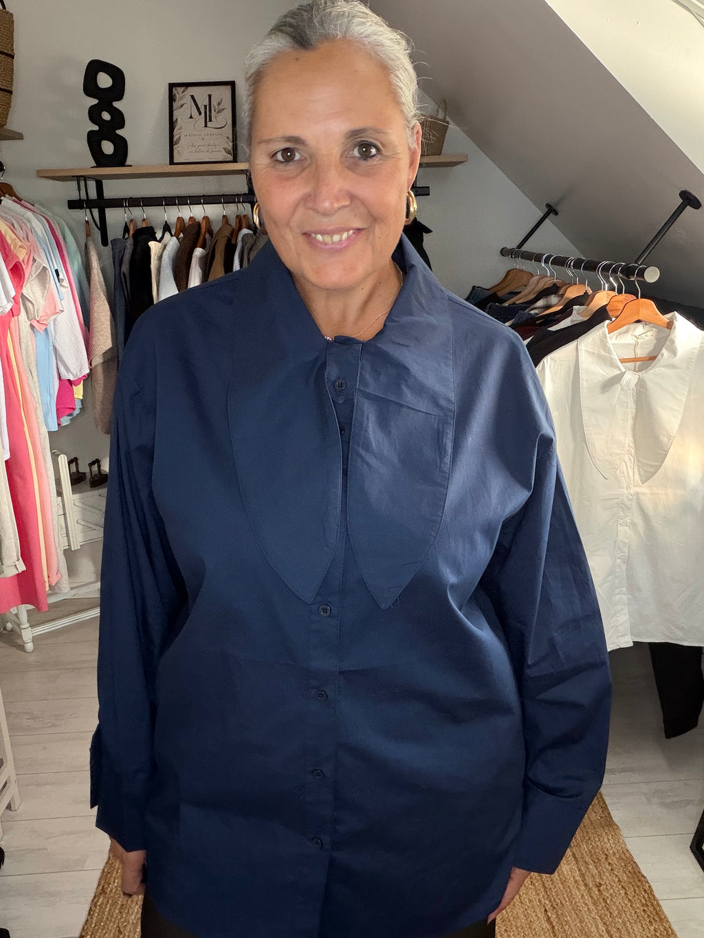 Chemise Parisienne Oversize à col noué