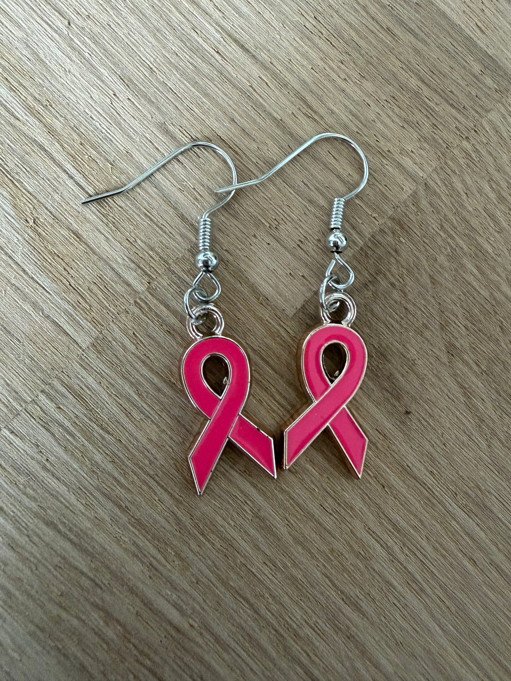 Boucles d’oreilles Octobre Rose 🎀