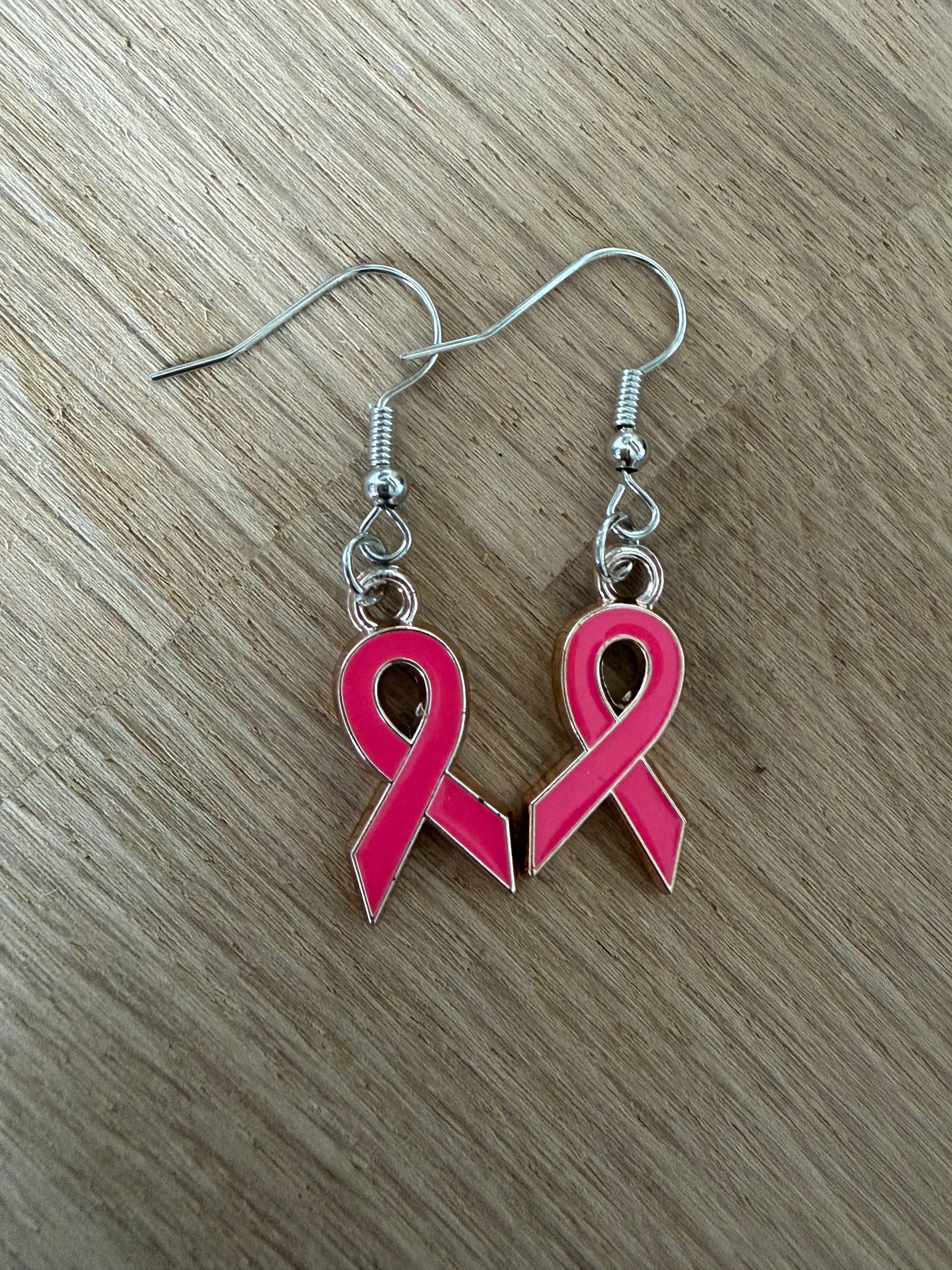 Boucles d’oreilles Octobre Rose 🎀