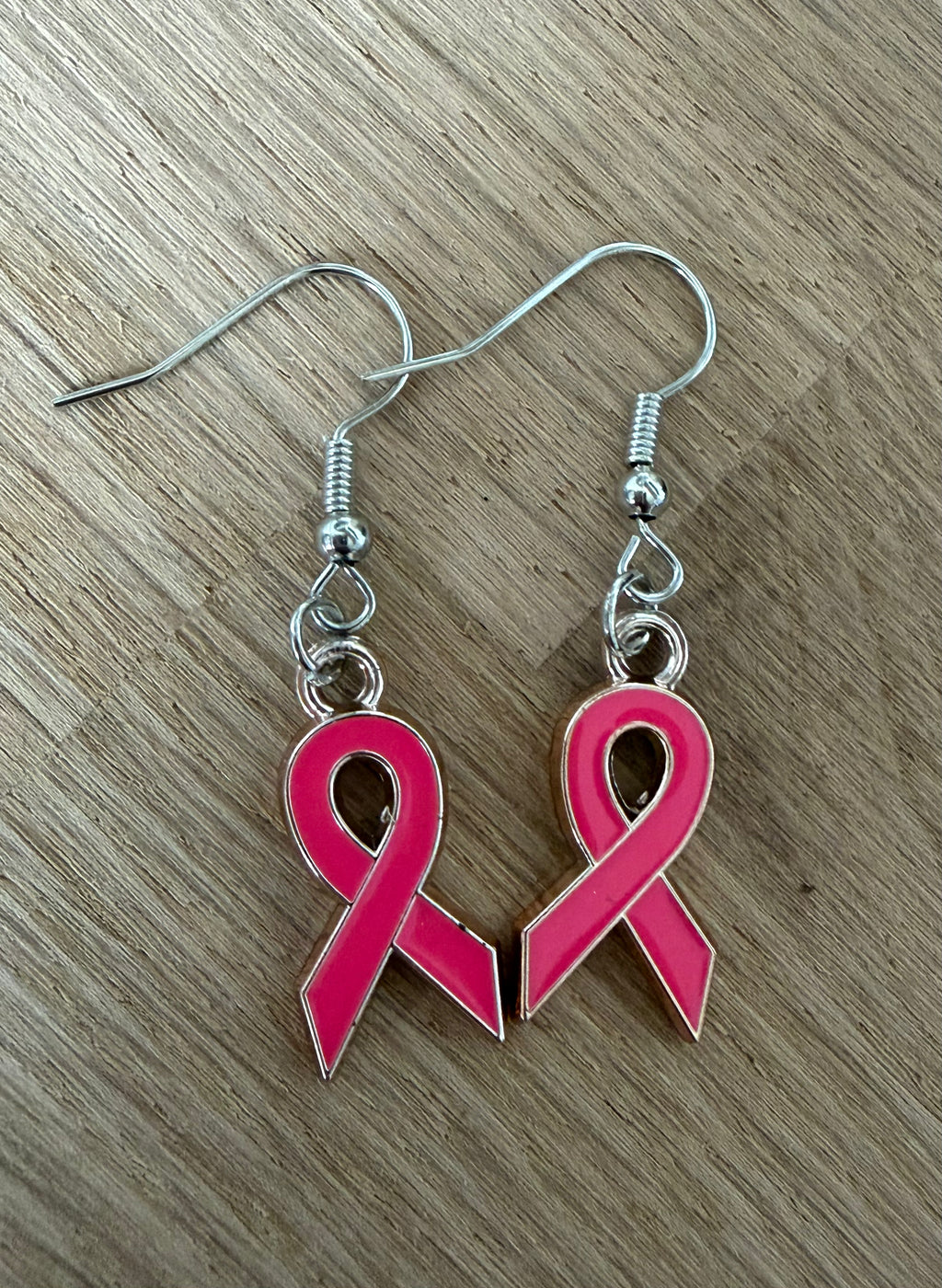 Boucles d’oreilles Octobre Rose 🎀