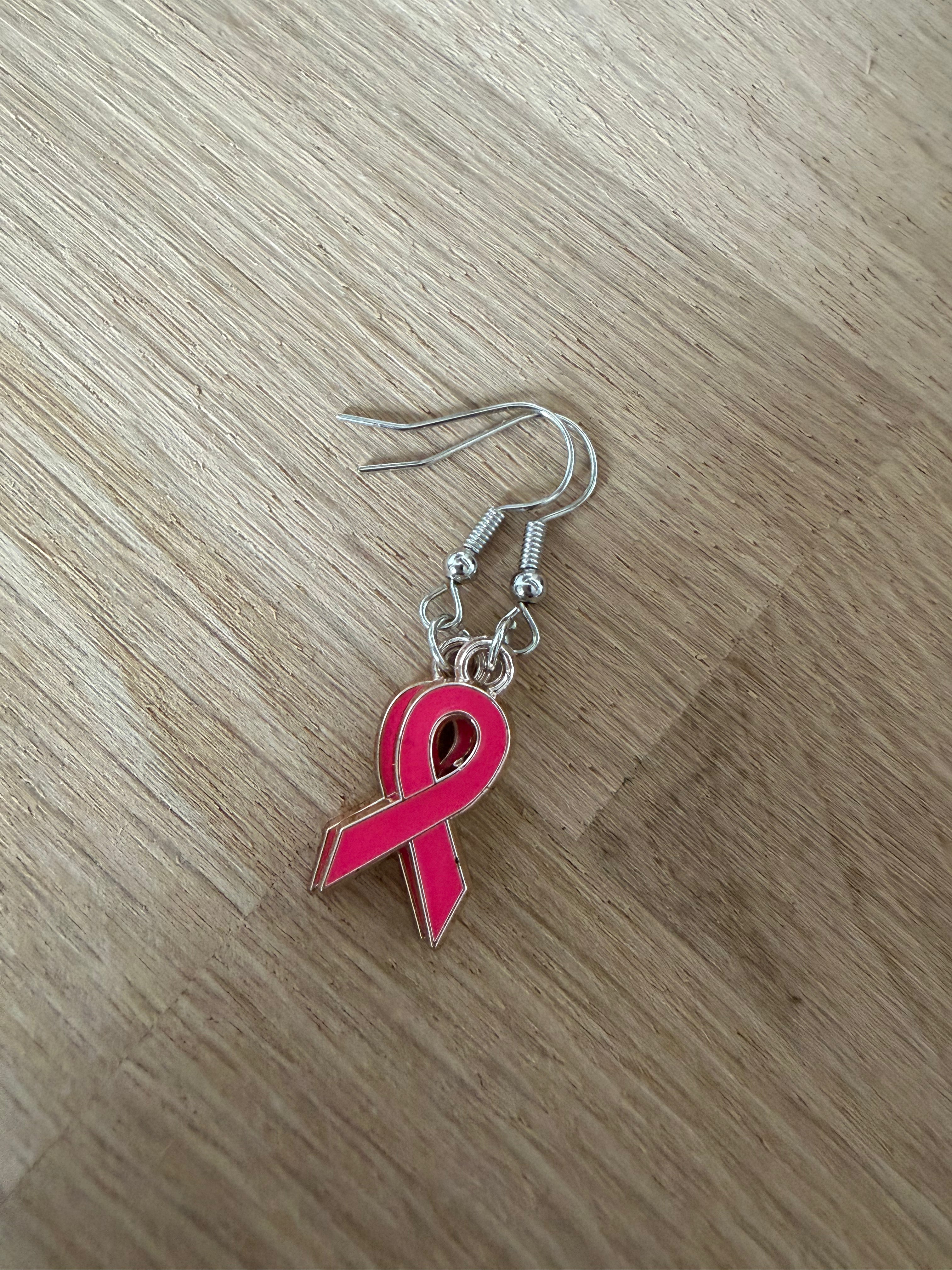 Boucles d’oreilles Octobre Rose 🎀