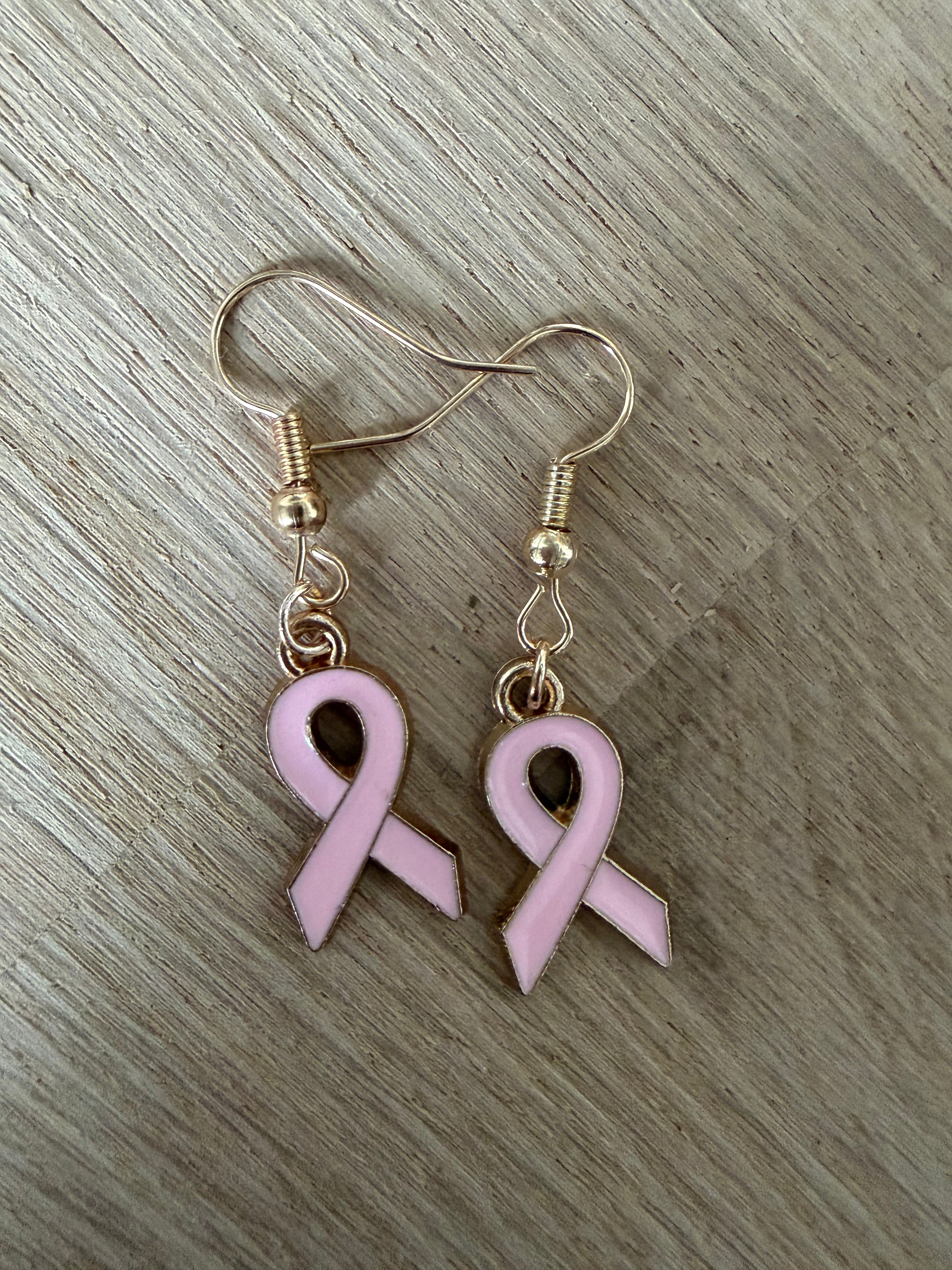 Boucles d’oreilles Octobre Rose 🎀