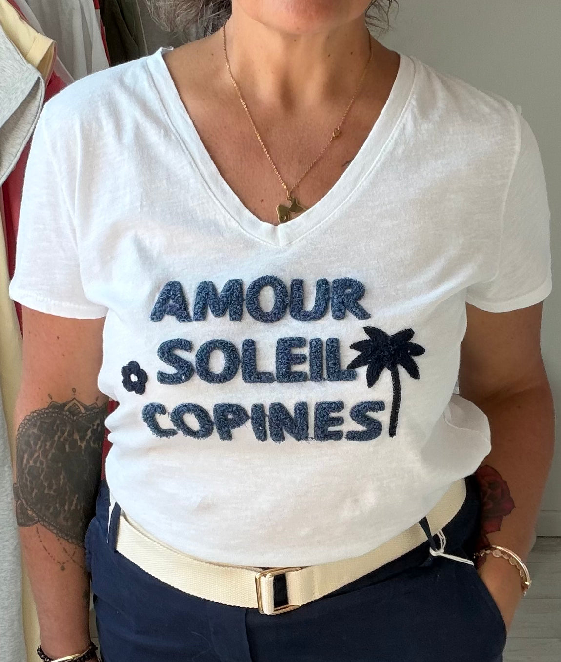 Tee-shirt “Amour Soleil Copines” – Esprit Summer Existe en 5 coloris