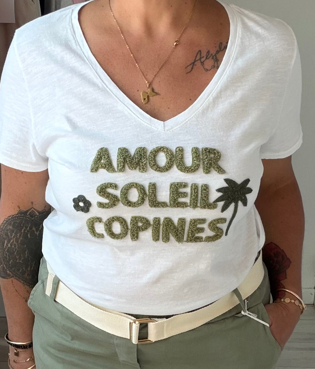 Tee-shirt “Amour Soleil Copines” – Esprit Summer Existe en 5 coloris