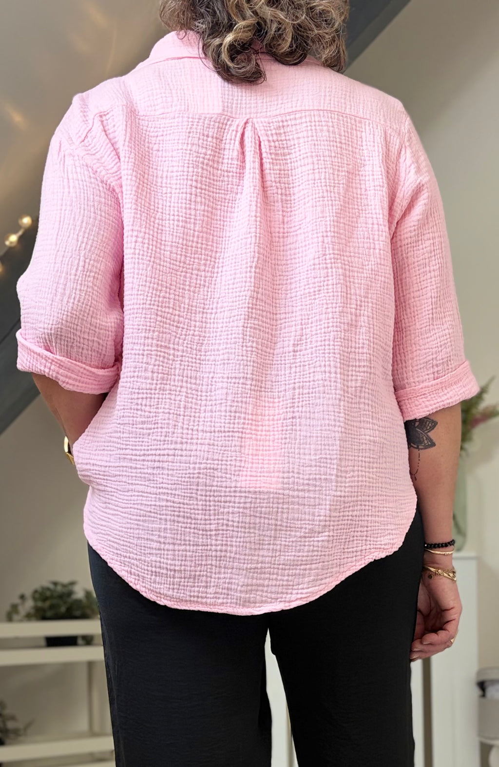 🌸 Chemise en Gaze de Coton – Disponible en plusieurs coloris