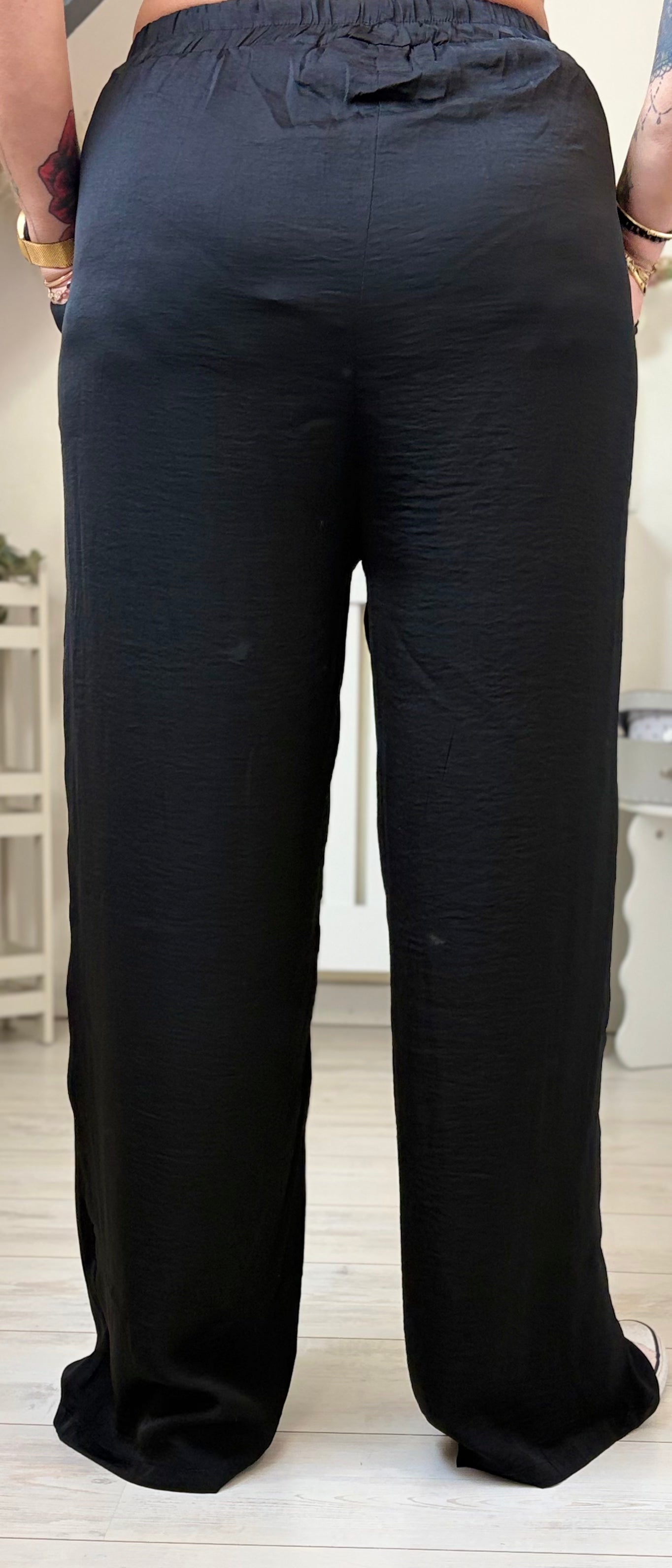 🖤 Pantalon Fluide Effet Soie