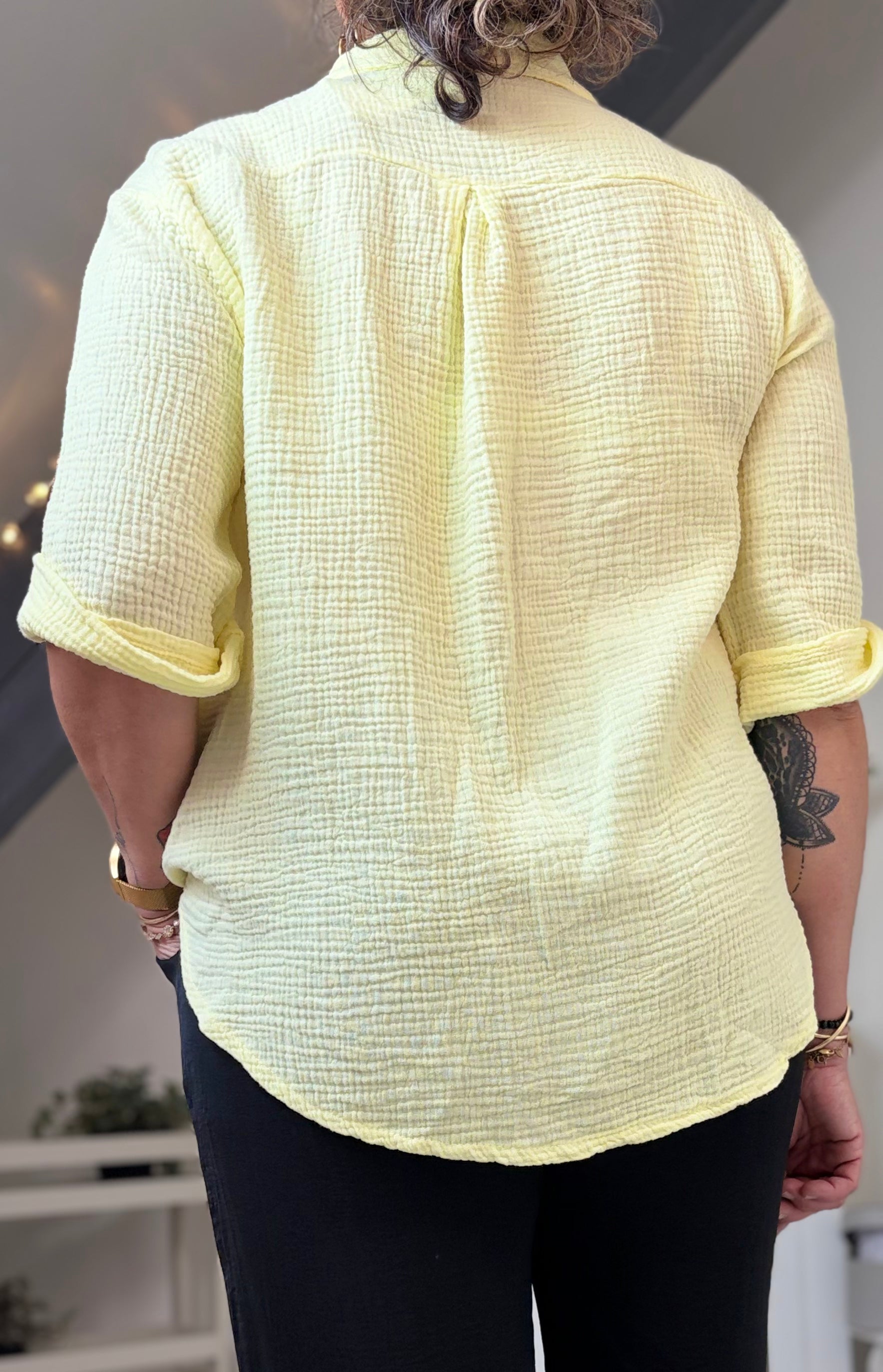 🌸 Chemise en Gaze de Coton – Disponible en plusieurs coloris