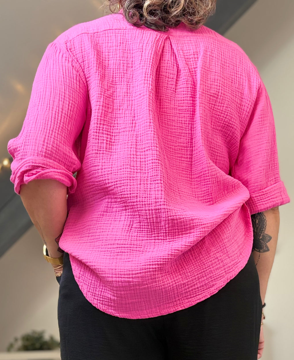 🌸 Chemise en Gaze de Coton – Disponible en plusieurs coloris
