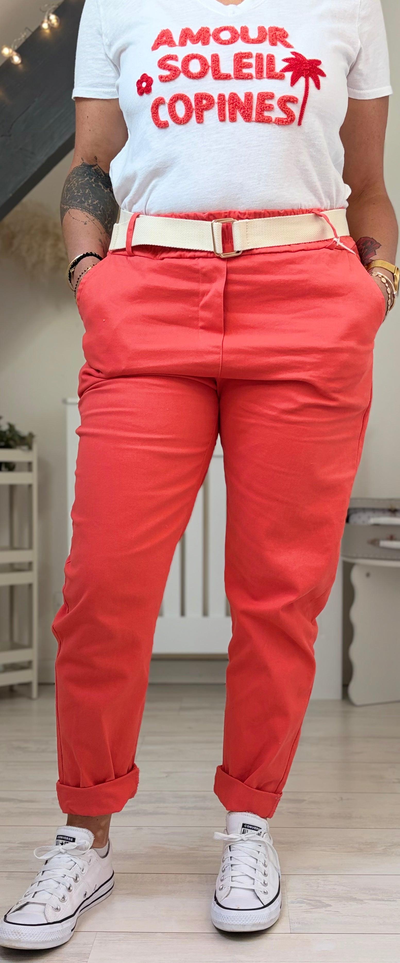 Pantalon Coton Stretch – Confort & Style Existe en plusieurs coloris