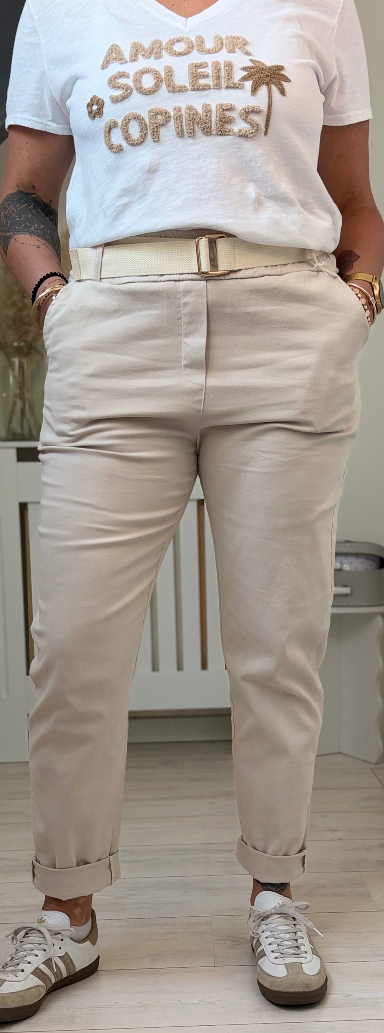 Pantalon Coton Stretch – Confort & Style Existe en plusieurs coloris