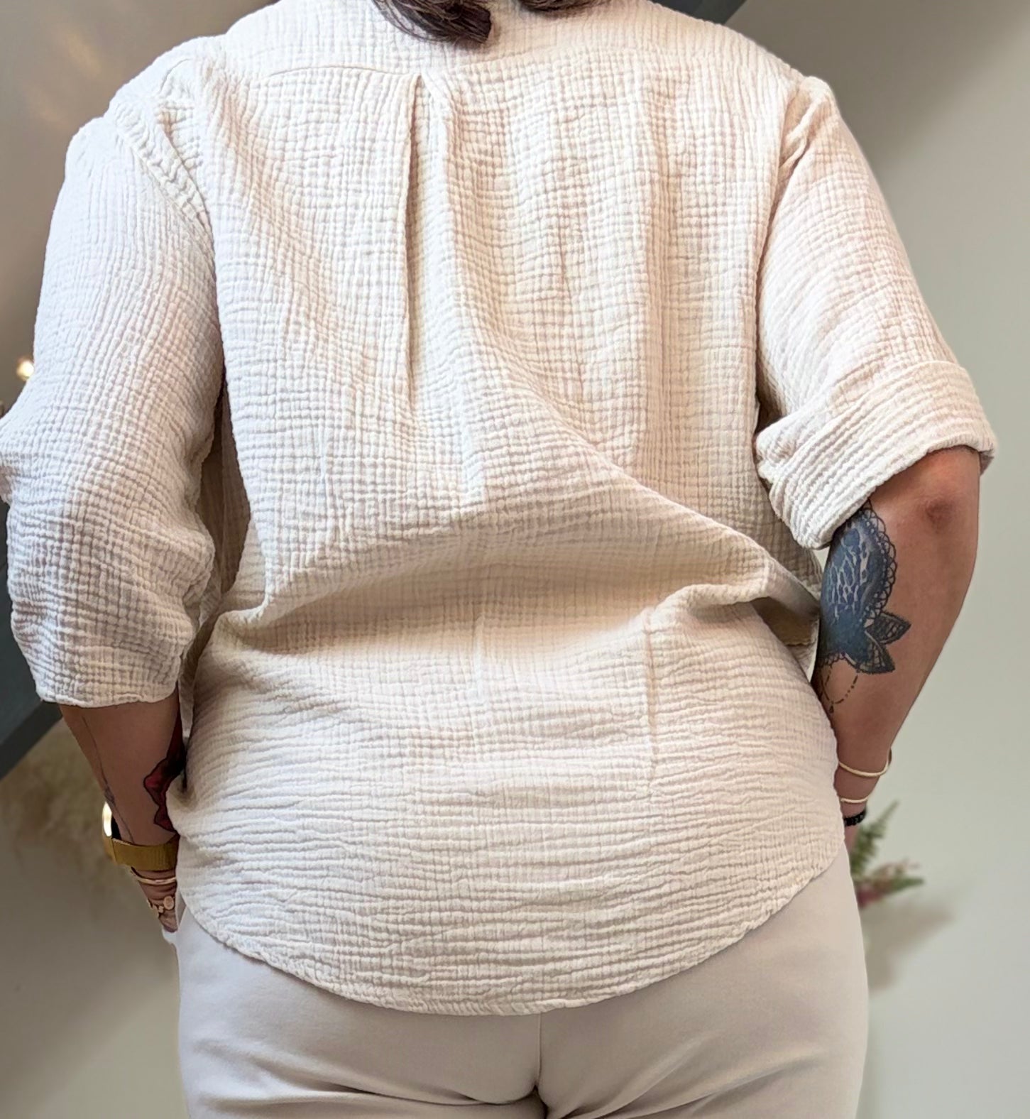 🌸 Chemise en Gaze de Coton – Disponible en plusieurs coloris