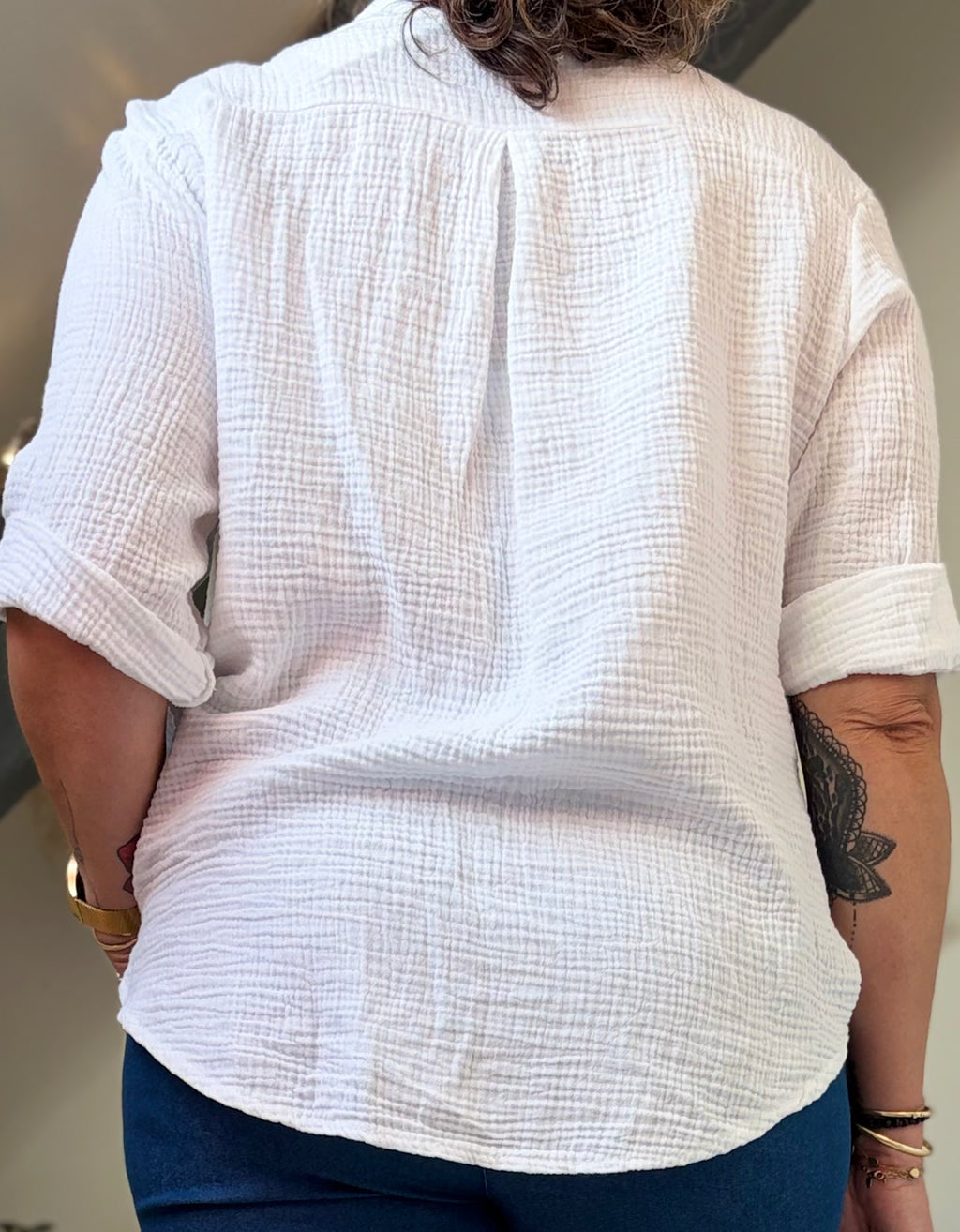 🌸 Chemise en Gaze de Coton – Disponible en plusieurs coloris