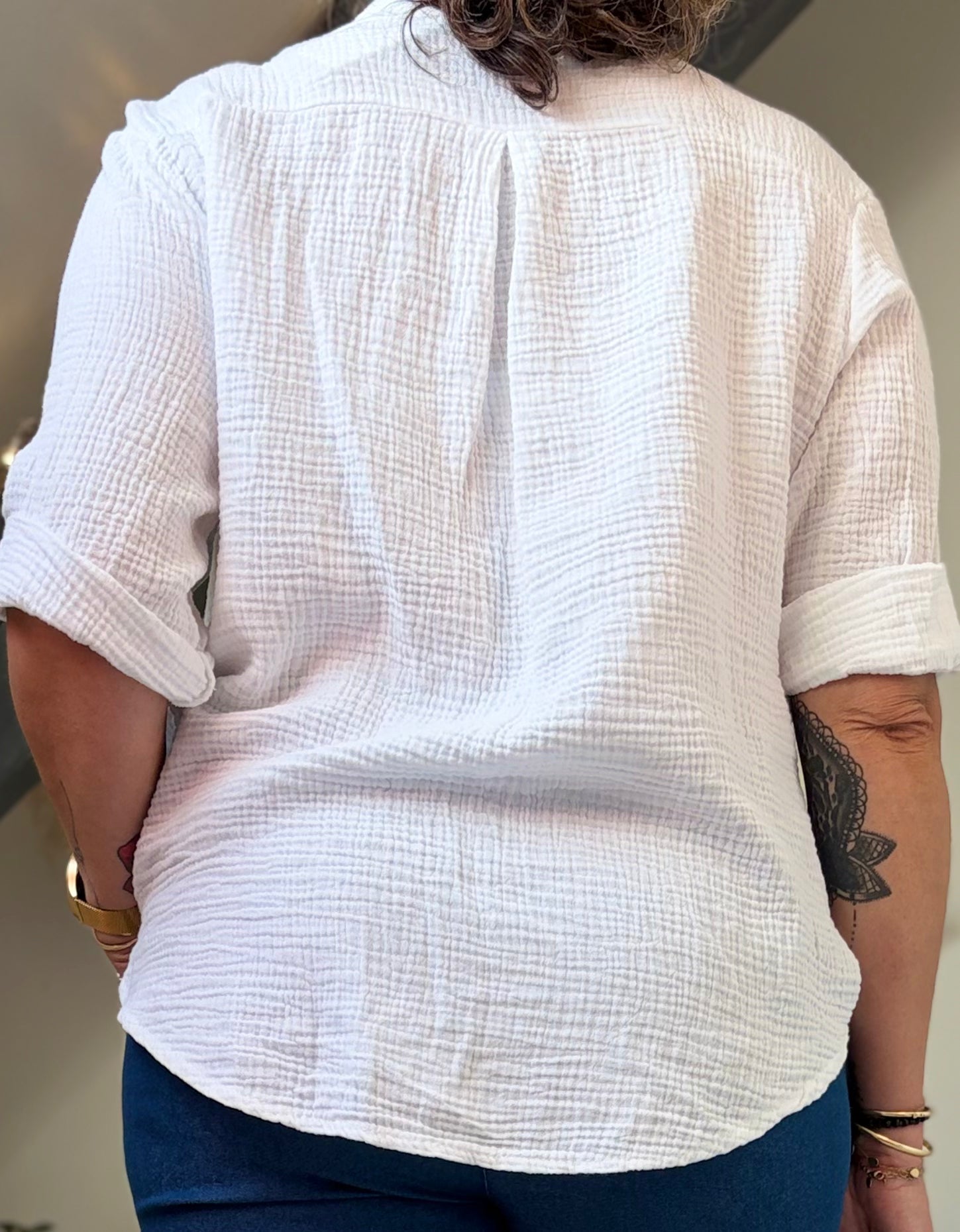 🌸 Chemise en Gaze de Coton – Disponible en plusieurs coloris