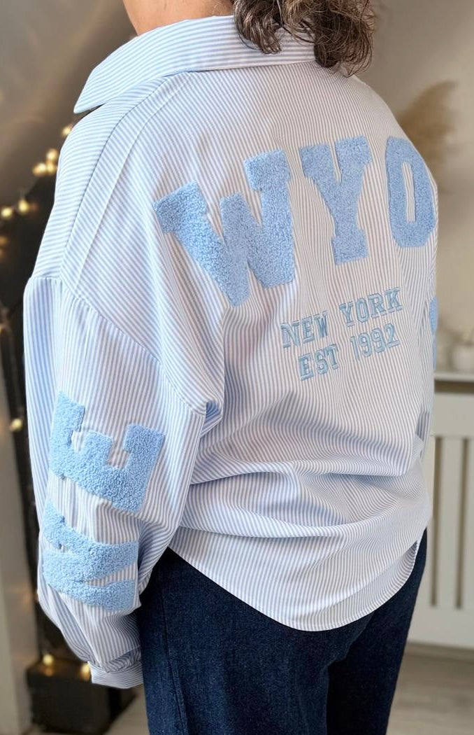 💙 Chemise Oversize Rayée "NEW YORK"