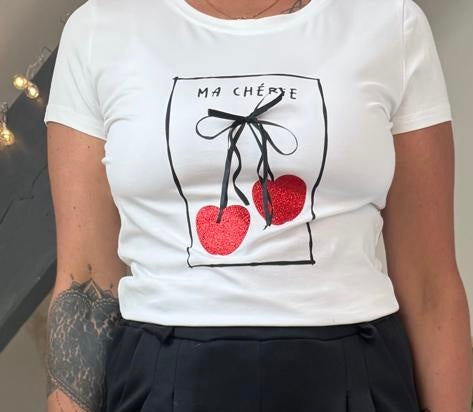 🤍❤️🖤 Tee-shirt Ma Chérie – Coton Stretch