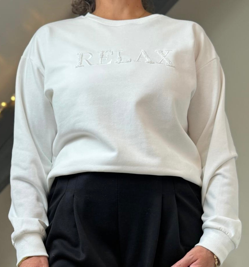 🖤🤍 Sweat RELAX – confort & style casual  Existe en 2 coloris