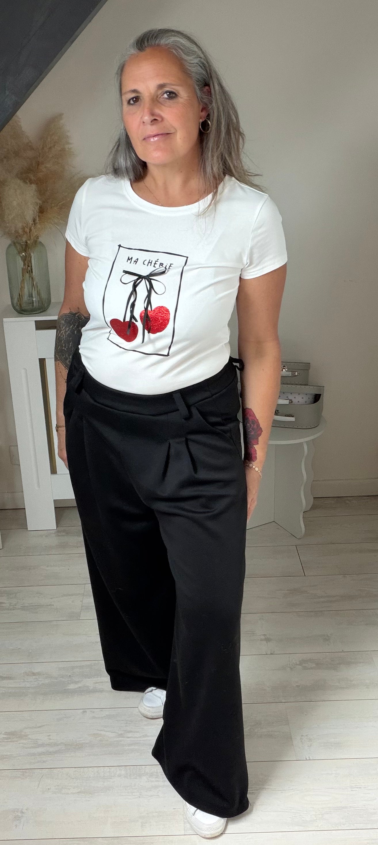 🤍❤️🖤 Tee-shirt Ma Chérie – Coton Stretch