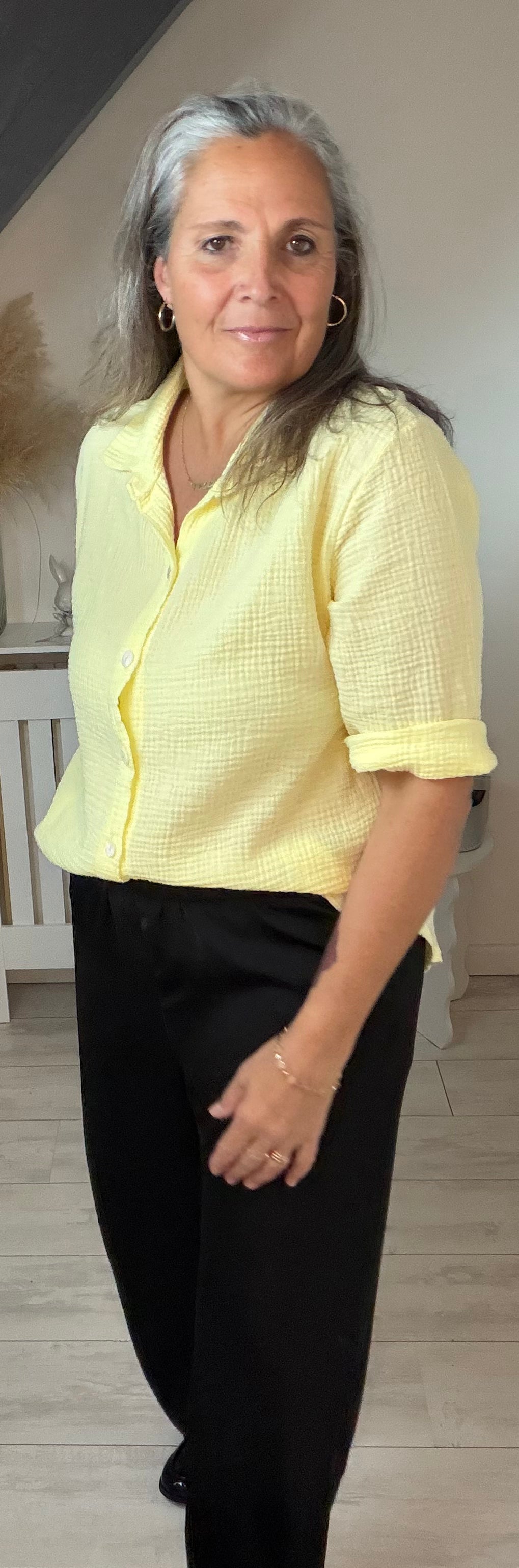 🌸 Chemise en Gaze de Coton – Disponible en plusieurs coloris